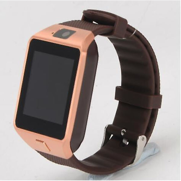 Smartwatch Bluetooth Pekskärm Smartmeddelandepåminnelse Sport Stegräknare Gold