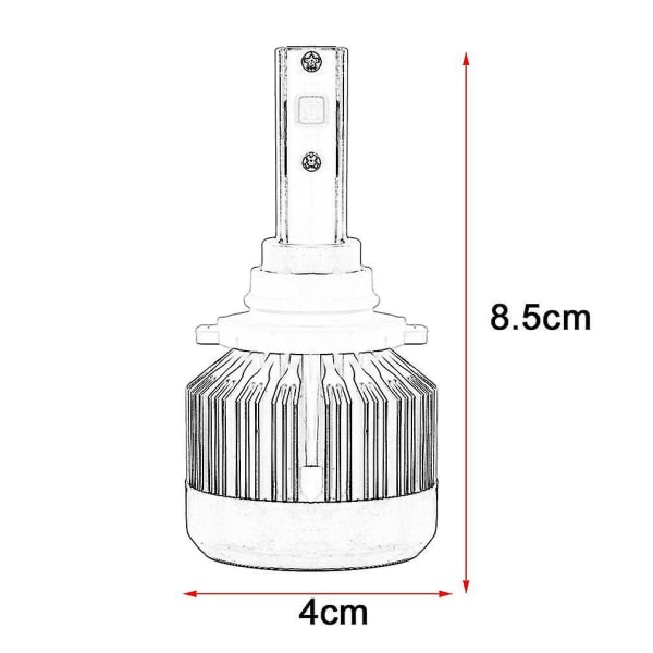 2 stk Bil Frontlys COB LED Brikker Frontlys Pærer