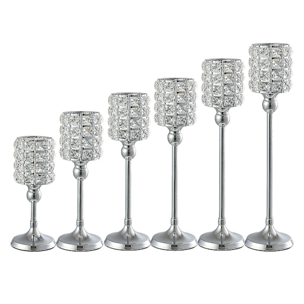 Krystall Lysestake Stativ Bord Senterpynt Elegant