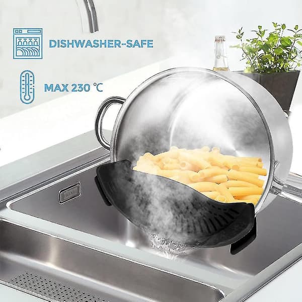 2 Pak Universal Snap Varmebestandig Silikon Pasta Si  Passer til de fleste Gryder, Pander