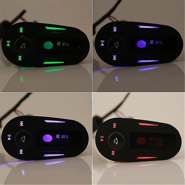 LCD-bilsett Bluetooth Mp3-spiller Fm-sender Usb