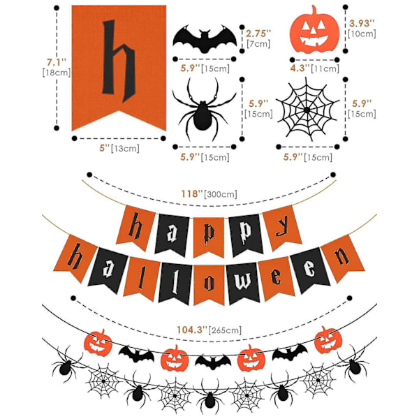 Halloween-juhlat seinäkoriste hämähäkinverkko kurpitsa logo (a, tyyppi) 1 kpl bd-yuhao