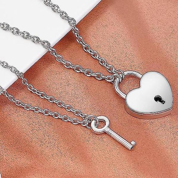2 stk nøkkelanheng halskjeder Eboy Egirl Hengelås Punk Kjede Choker For Menn Kvinner