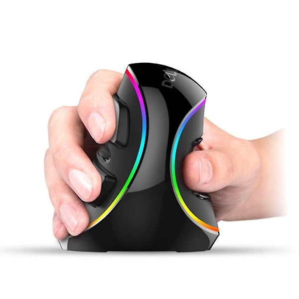 Delux M618 Plus RGB Vertikal Mus Trådbunden Andningsbelysning