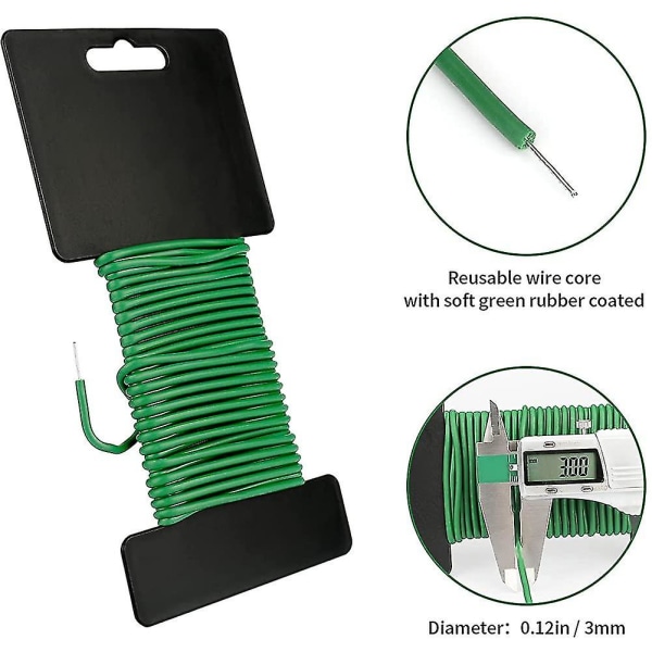 4,8 mm X 8 m Grønn Plant Twist Tie Hage Myk Plast Dekket Tie