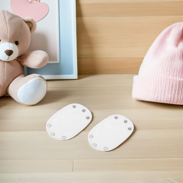 10 st trekantig grenförlängare för bodysuits vit tryckknapps-romperförlängare