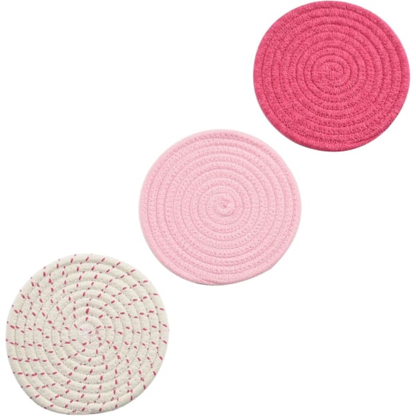 Köksgrytunderlägg Set Trivet Set 100% Ren Bomulls Trådväv Varma Grytunderlägg Set (set Om 3) Snygga Underlägg, Varma Kuddar, Varma Mattor, Skedstöd