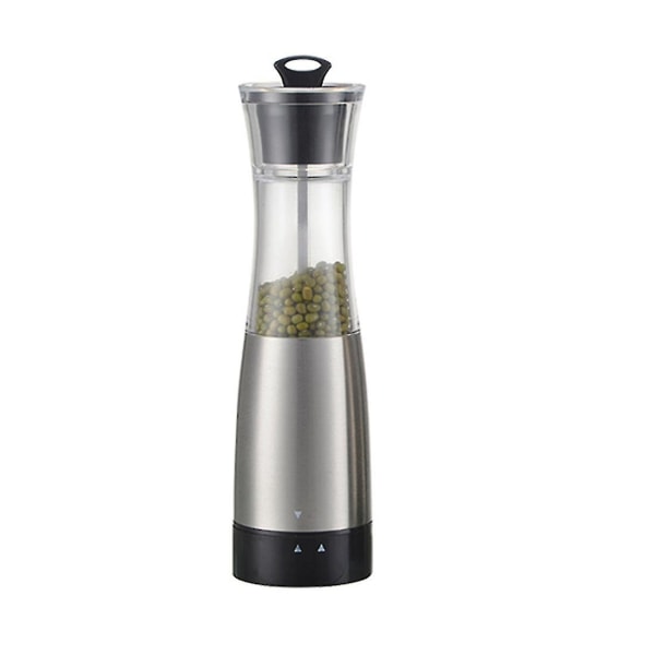 1pcs Stainless Steel Electric Salt And Pepper Grinder Battery Power Adjustable Thickness Mill With