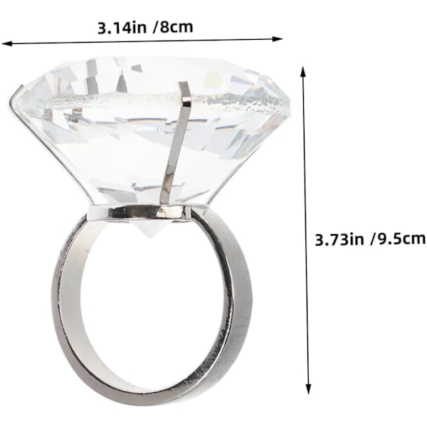 Fantastisk Falsk Forlovelsesring Simulert Diamantring Glassrekvisitt