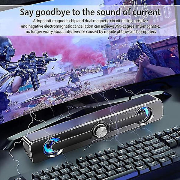 USB-högtalare Trådbunden PC 9D Stereo Ljudfält Desktop Audio Ljudfält