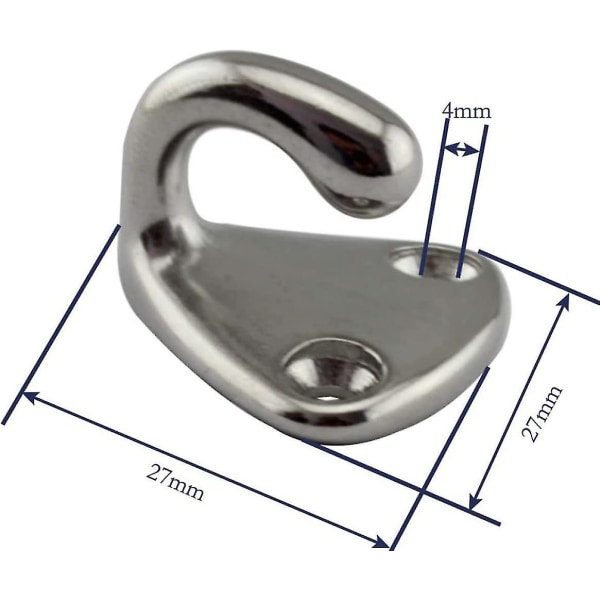 Yacht Rustfrie Stål Yacht Kroker Båtkroker Metall Yacht Kroker Stål Kroker Kleshengere 4stk