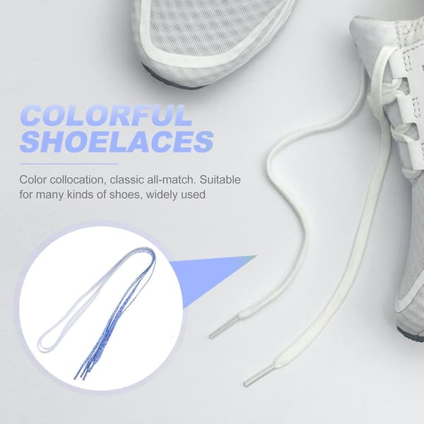 Gradient Mørkeblå Paisley Elastiske Snørebånd 140cm Flade Sneaker Skobånd Erstatningstilbehør