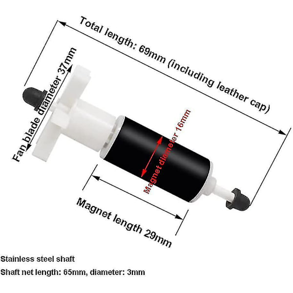 Spa Hot Tub Pumpe Impeller/ Rotor E02 Fix, (69mm)