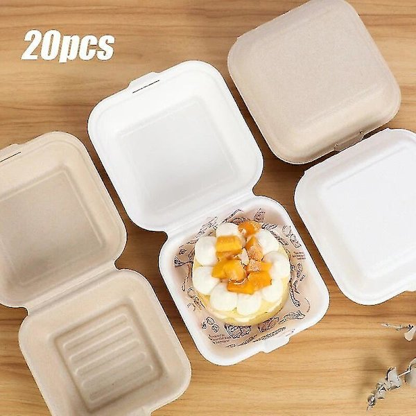 20 stk Engangs Bento Madbeholdere Dessert Skål