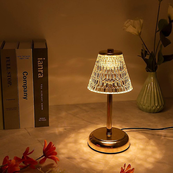Krystallbordlampe Dekorativ Kunstnerisk USB Soverom Jenterom