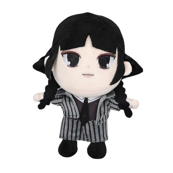 Kvinders Wednesday Addams Deluxe Kostume Sæt Nevermore Uniform Outfit/parykker/dukke M Little Girl