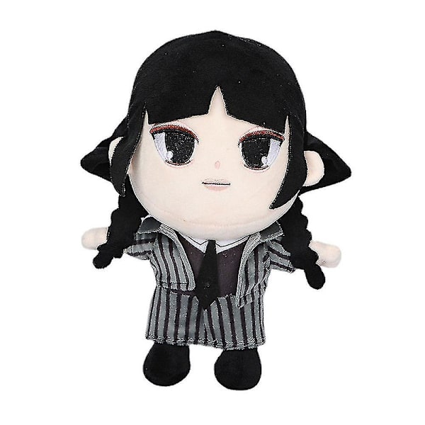 Kvinders Wednesday Addams Deluxe Kostume Sæt Nevermore Uniform Outfit/parykker/dukke One Size Little Girl