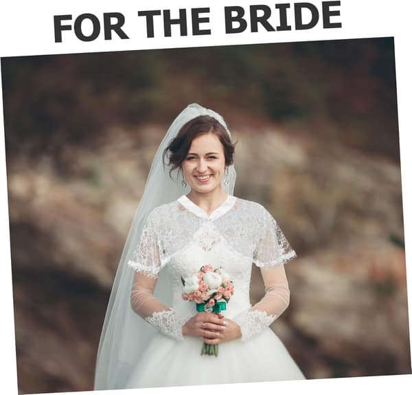 Elegant Brudcape i Spets för Bröllopsceremonier Mångsidig Sjal Cover Up