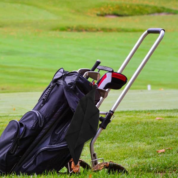 Magnetisk Golftørklædeklips Sort Mikrofiber Vaffel Golf Svedhåndklæde