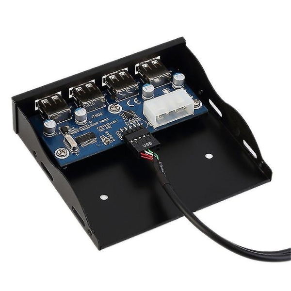 3,5 Tums Floppy Frontpanel 4-Port USB Utvidgningsadapter