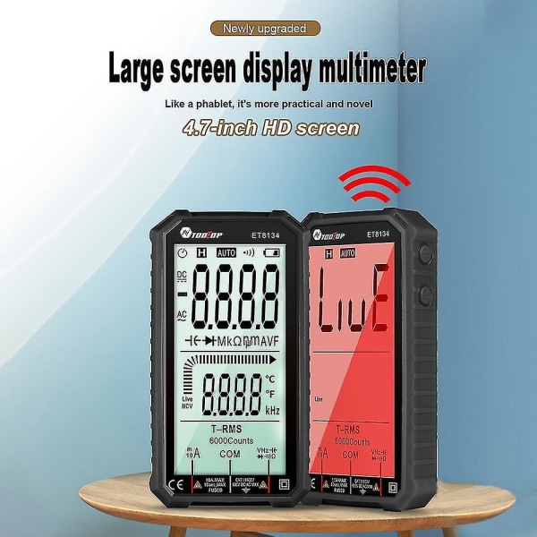 Tooltop ET8134 Digital Smart Multimeter NCV Tester