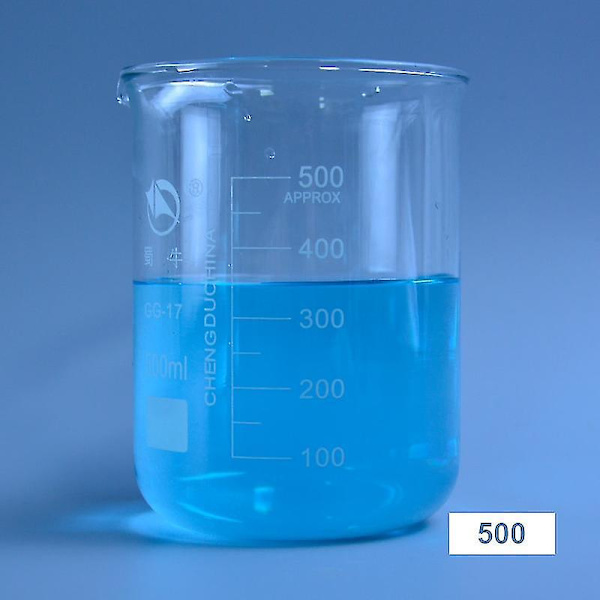 Shuniu 500 ml:n lasimittausbekeri laboratoriokäyttöön, borosilikaattilasia