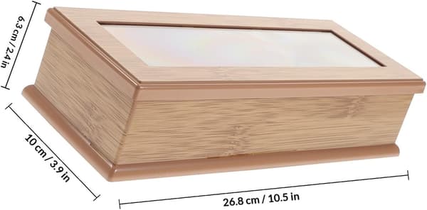 Spisepindeboks i japansk stil Genanvendelig spisepindeholder PC-materiale Muslingeform Simuleret træ