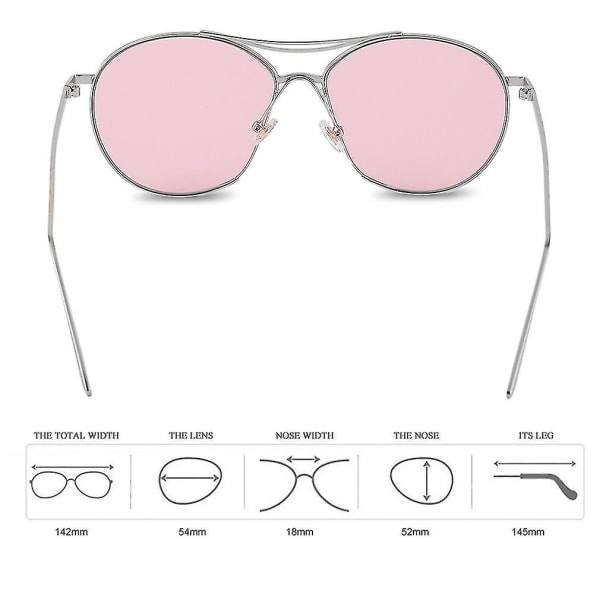 Star Style Retro Mirrored Unisex Ocean UV Lens Solbriller