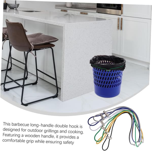 6 st justerbara elastiska gummiband för soptunnor för att fästa soppåsar, snabb installation