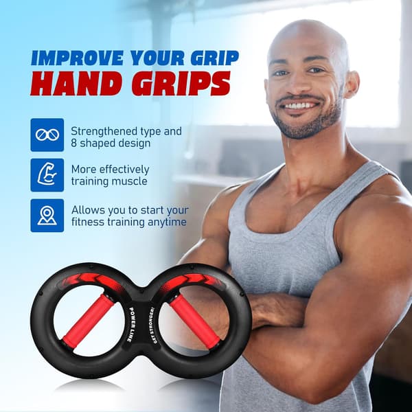 Hand Grip Strengthener Multifunktionell handledstränare 8-formad enhet