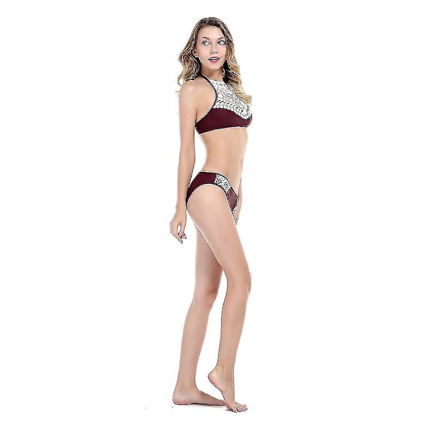 Højtaljet Vintage Fringe Bikini Badetøj Polka Dots