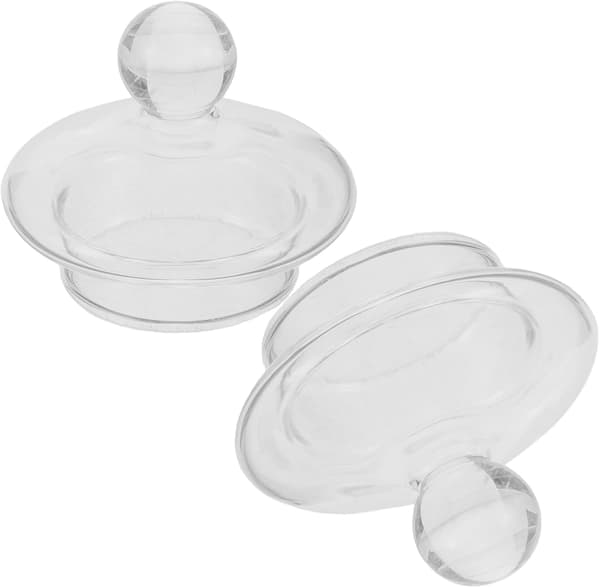 2 st ersättningslock i glas för tekannor för whiskyglas, breda provningsmuggslock