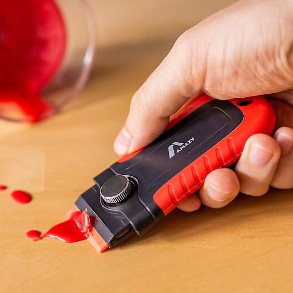 Glasskeramisk Koketoppskrape + 20 Blader - Allsidig - Kompakt Glasskrape - med Ergonomisk Håndtak