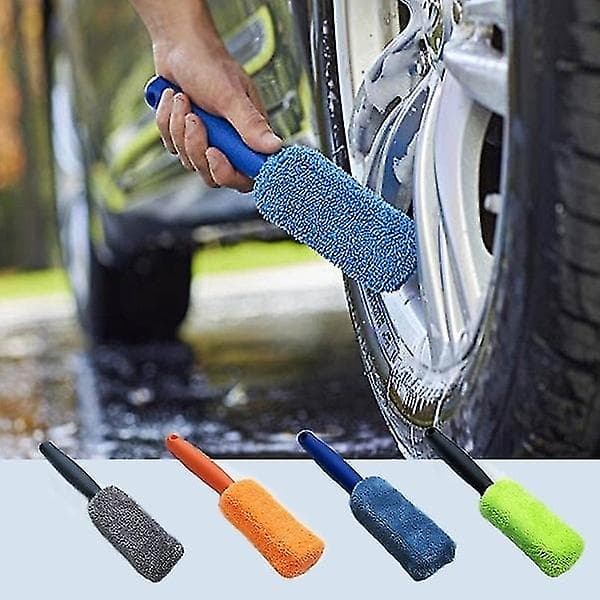 Biluppgraderingsversion Förlängd Bilunderhåll Fälgrensningsborste Bilskönhet Mikrofiber