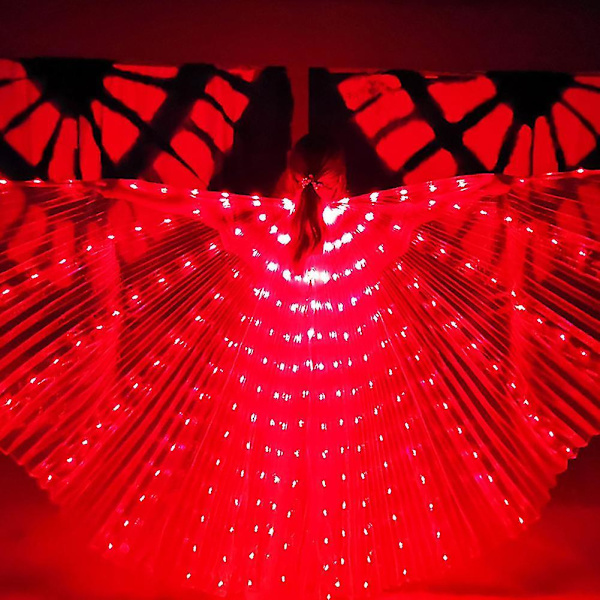 2023 Het 145cm LED-sjal Fjäril Dansande Glödande Kap