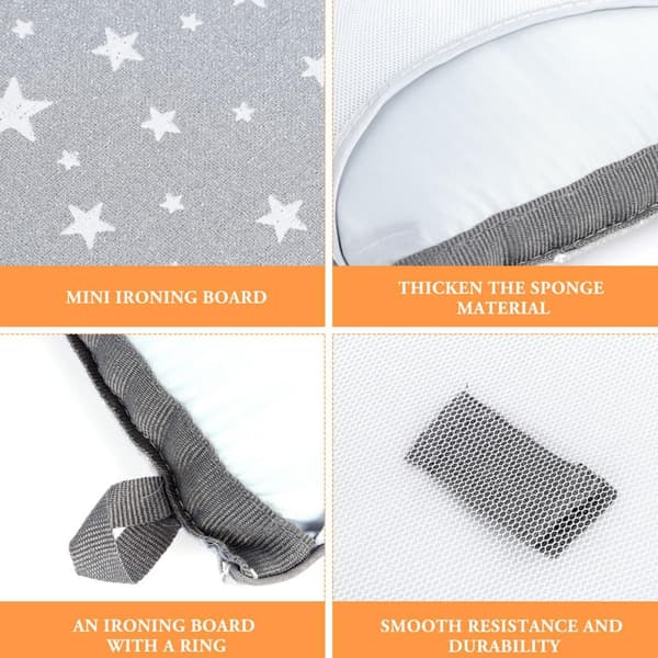 2 st Mini Strykplatta Handhållen Strykbräda Utrymmesbesparande Vikbar Polyester Mesh Svamp Rese Hemmabruk