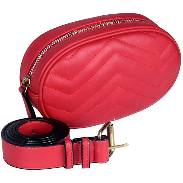 Midjeväska Vattentät PU-Läder Bältesväska Crossbody Bumbag För Fest
