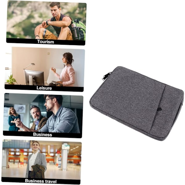 Skyddande Laptopfodral med Ficka Fram för Affärer och Fritid 13,3 Tum Mörkgrå
