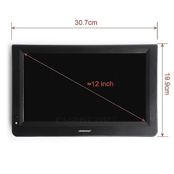 Leadstar D12 Tuuman HD Kannettava Televisio DVB-T2 ATSC ISDB-T TDT Auton Televisio