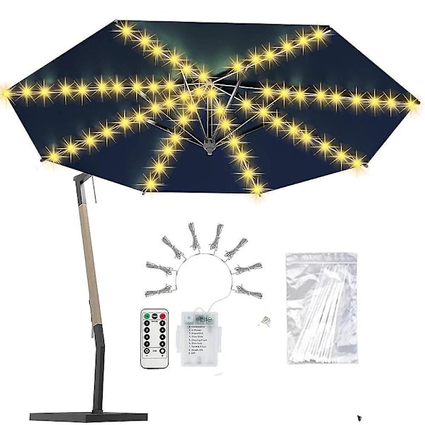 Utomhus Patio Parasoll Stränglampor 104 LED 16 Färger 4 Lägen