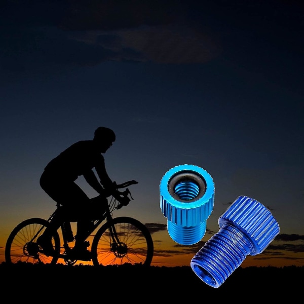 Cykelventilsadapter Luftmunstycke Adapter Aluminium Rak Korn (grön) 5 Stycken