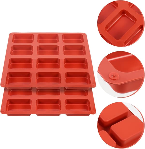 2 stk silikon sjokolade DIY former Non-Stick og solid bakeverktøy for kake, kjeks, pudding