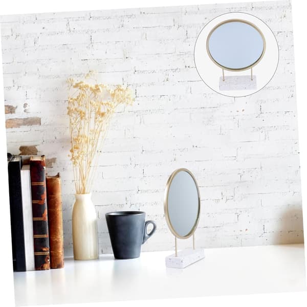 LED Makeup Spejl med Stativ, Belyst Kosmetisk Spejl til Bordplade til Kvinder