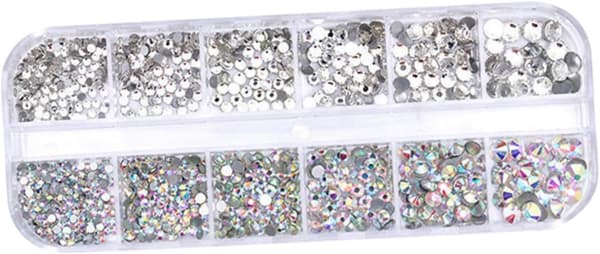 Flatback edelsten-rhinestone-pynt for smykker og negletilbehør til dekorasjoner og scrapbooking