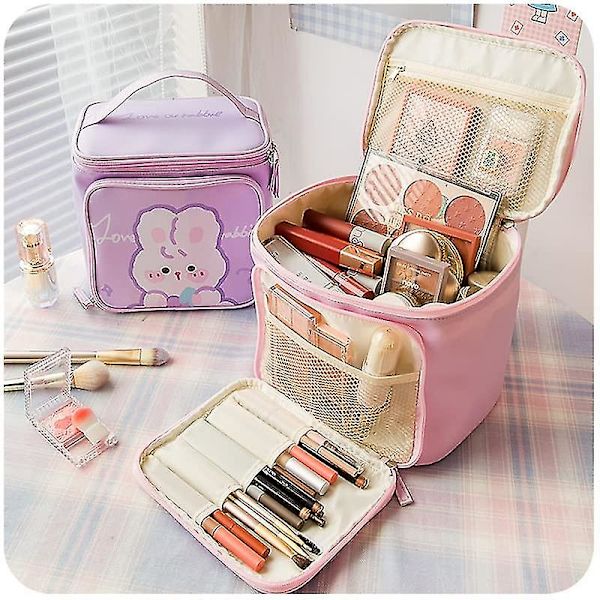 Kosmetikpose Sød Makeuppose Til Kvinder Rejse Makeuppose Makeup Organiserpose Toilettaske (lilla)