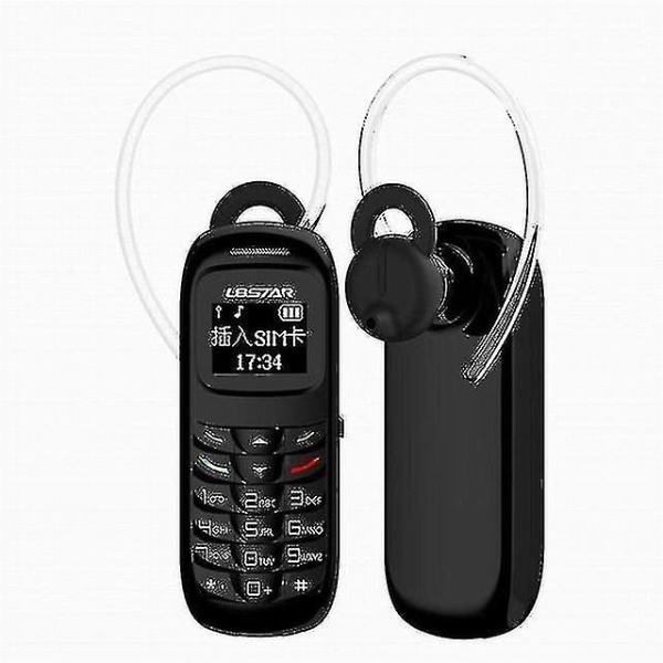 L8star Bm 70 Mini-telefon Bluetooth-mobiltelefoner Universell trådløs hodetelefon Mobiltelefonoppringer Gtstar Bm70 Super Small Gsm-telefon Black