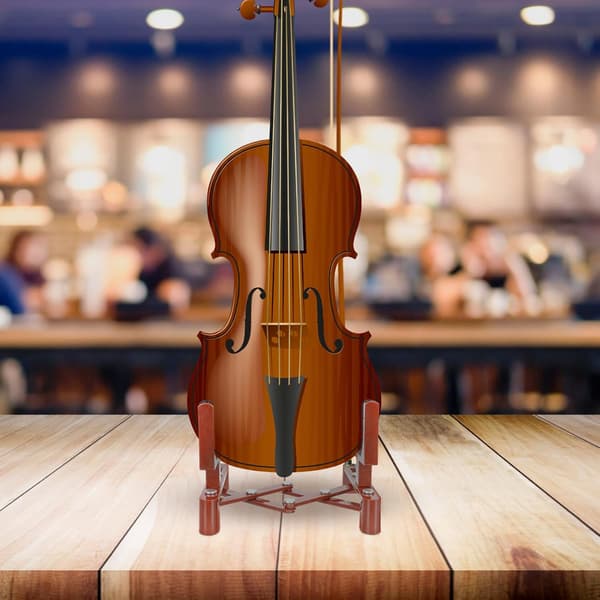 Bærbart violinstativ Violinstøtte Fiddlestativ Abs Svampemateriale Sammenklappeligt design Forhindrer