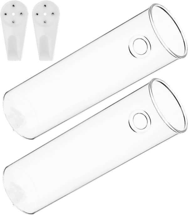 2 st väggvaser Väggblomhållare Glasbehållare Blomkruka Glas Robust Väggmonterad Vas