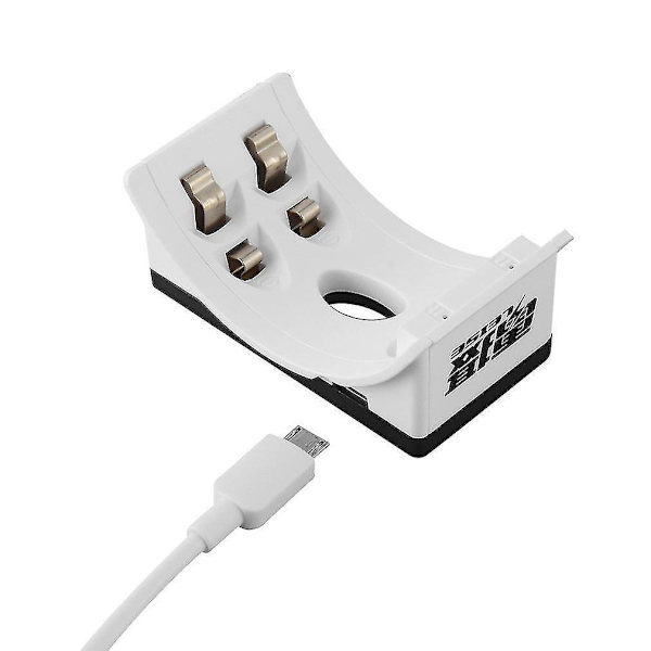 Leise Valkoinen 2-paikkainen USB-laturi AA AAA Ni-MH-akuille