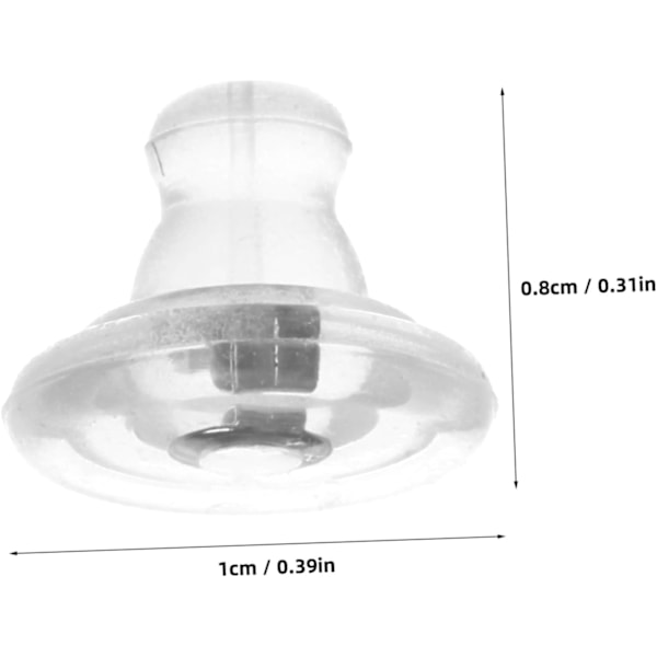 Silikone Øreringe Bagstykker til Ørestikker 10 stk. Øreringe Sikkerhedsbagstykker Pierced Plug Safe Lock til Tunge